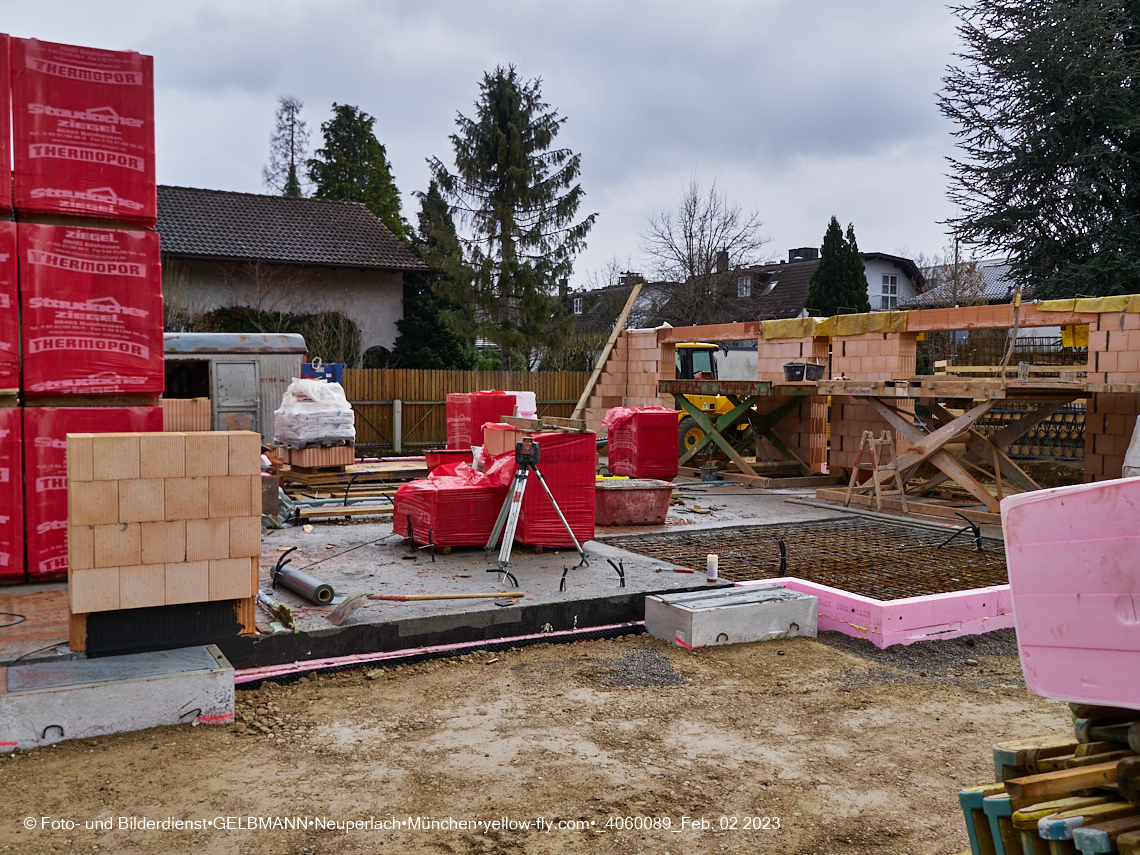 02.02.2023 - Baustelle Niederalmstraße 16 in Neuperlach